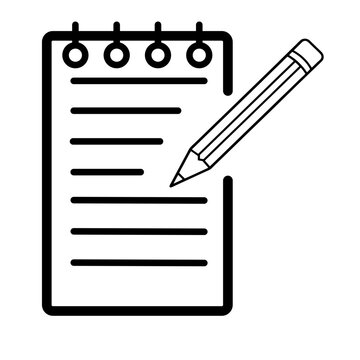 vector icon of a note book