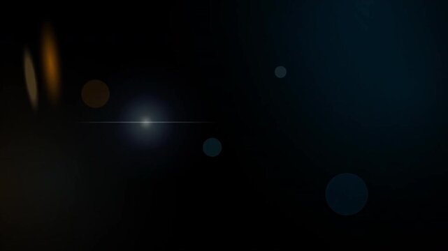 Cinematic Lens Flare with Anamorphic Streak on Black Background, Slow Motion Light Leak, Optical Ghosting Overlay, Shimmering Glow, Ethereal Glint, Sunburst Transition 4k video