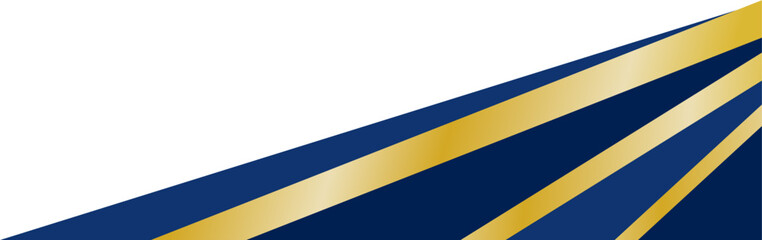 Obraz premium Elegant Blue and Gold Corner Border