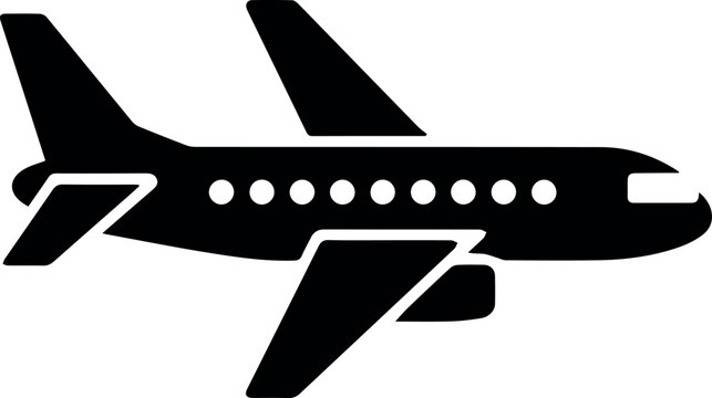 Cargo airplane symbol for air freight services