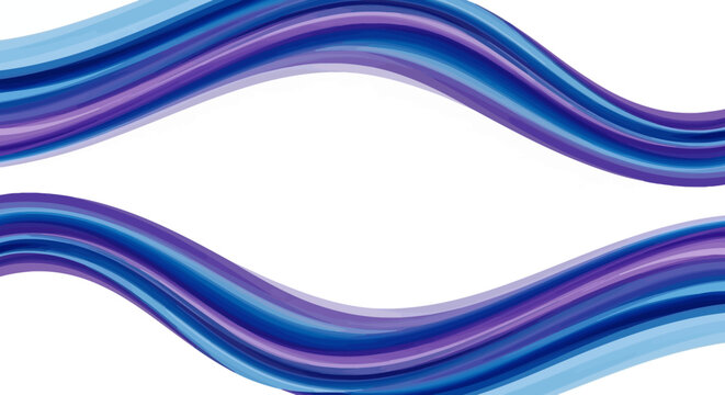 Parallel blue and purple flowing wave design