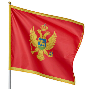Flag of Montenegro Isolated on transparent or white background