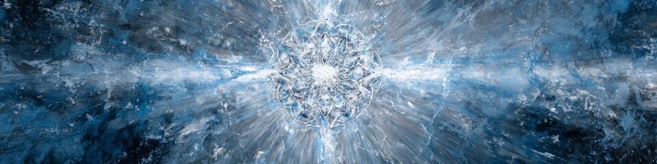 Fototapeta premium Abstract Blue Energy Burst with Light Rays