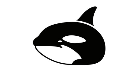 Orca Killer Whale Head Silhouette Icon Vector © imam