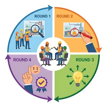 Flat Vector KYT 4-Round Hazard Prediction Training Method &ndash; Identify Prioritize Countermeasure Action Goal