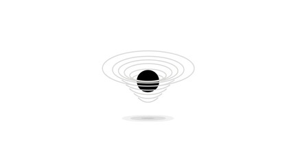 Abstract Black Hole Illustration with Gravitational Waves © aldi