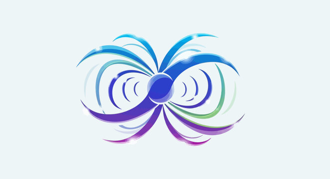Abstract Infinity Symbol with Swirling Colors and Light Effects