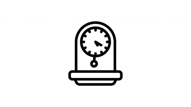 clock minimalist stroke animation