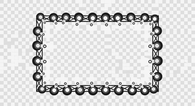 Stage Lighting Truss Frame with Circular Lights Border Graphic