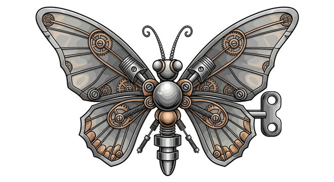 Steampunk Butterfly Mechanical Insect Art