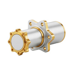 Obraz premium Industrial component with gold accents