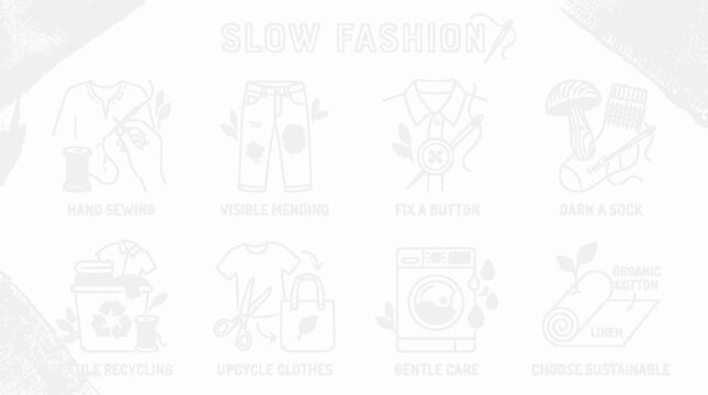 Slow Fashion Icons: Sustainable Clothing Care, Repair, and Upcycling