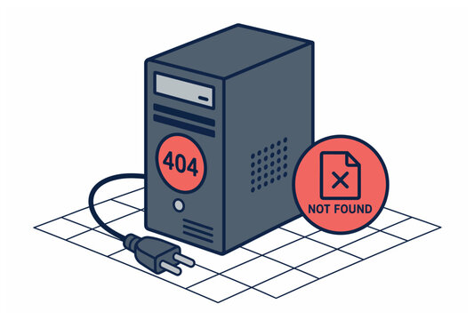 Error 404 Computer Server Not Found.