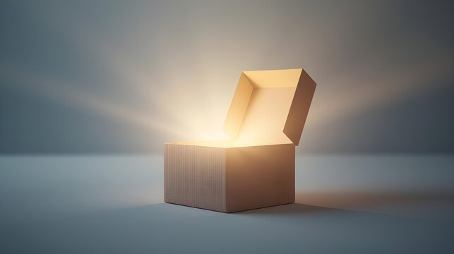 Father's Day gift box opens with soft light inside symbolizing presence