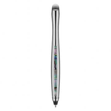 Luxury pen with mother of pearl inlay isolated on black
