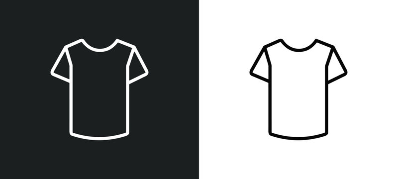 T-Shirt Silhouette Duo Vector on White Background