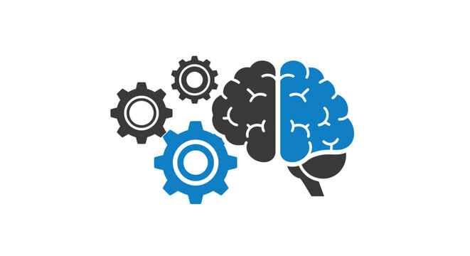 Conceptual illustration depicting the intersection of mind, mechanics, and cognitive processes