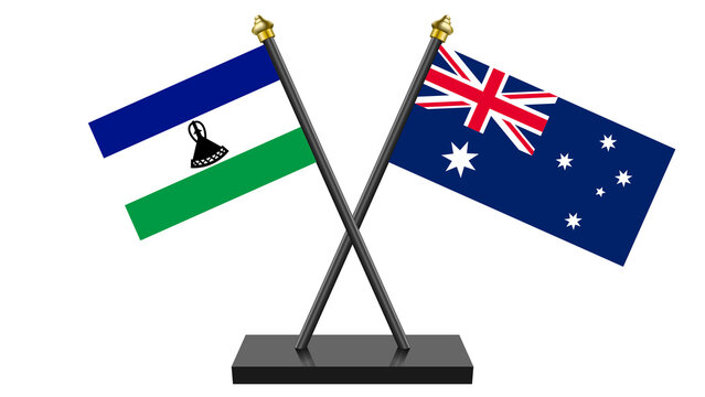 Flag of Australia and Lesotho