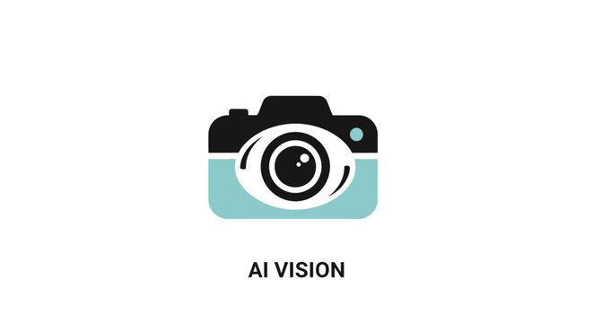 Conceptual representation of artificial intelligence integrated with camera technology and vision