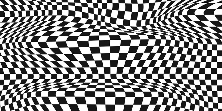 Race flag. Speed flag design. Car rally competition. Black and white squares pattern. Vector illustration