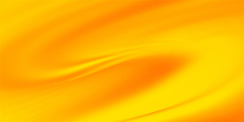 Abstract yellow orange gradient background with a flowing wave pattern forming a circular or swirling structure and a fine grain texture © maskam