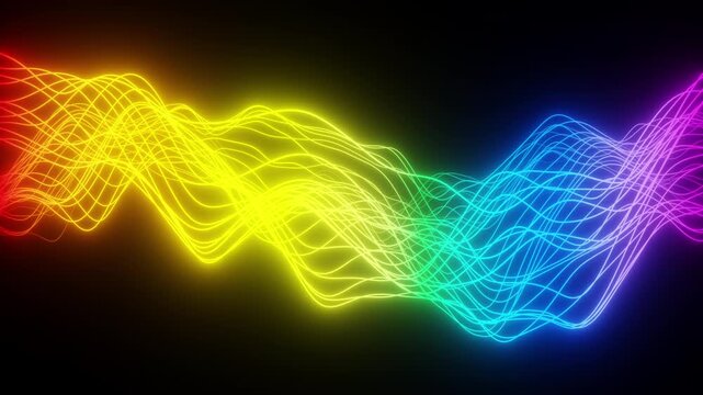 Dynamic Colorful Wave Patterns Horizontal and Vertical Abstract Background Digital Art Vibrant Environment Close-Up Viewpoint Visual Concept for Creative Projects