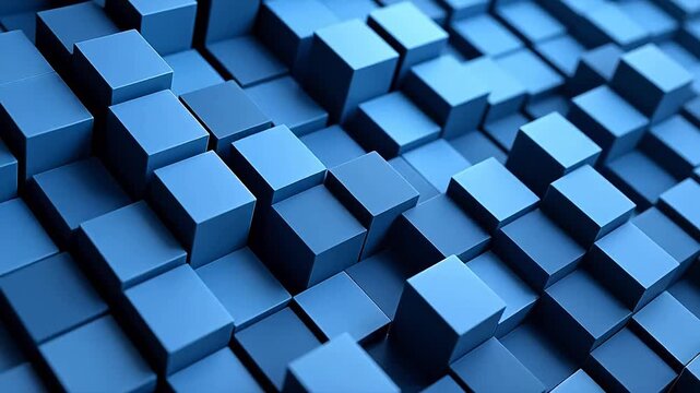 Blue cubes with varying shades