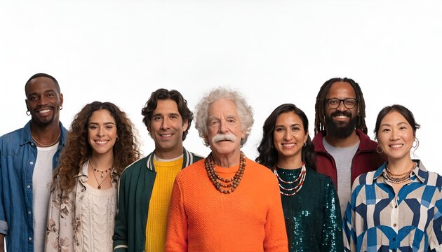 Diverse Group of People Smiling Together, Representing Unity and Community