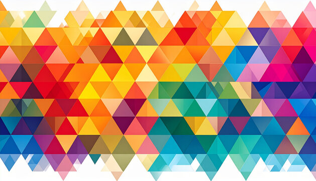Vibrant flat triangle vector