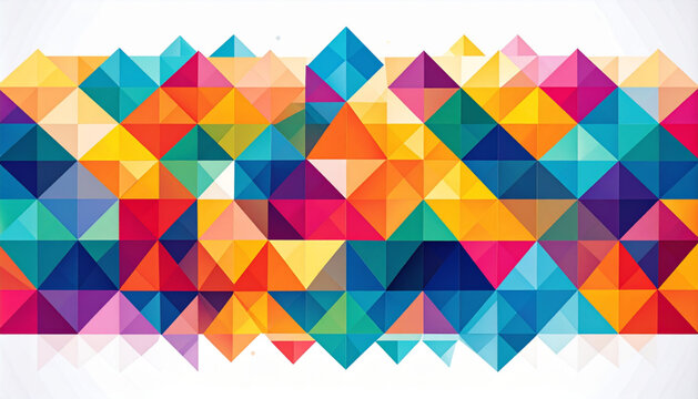 Vibrant flat triangle vector