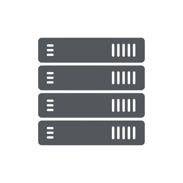 Server Rack Icon - Stack of Data Storage Units