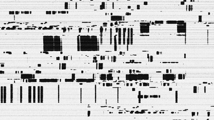 Naklejka premium Abstract Black-White Glitch