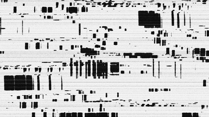 Naklejka premium Abstract Black-White Glitch