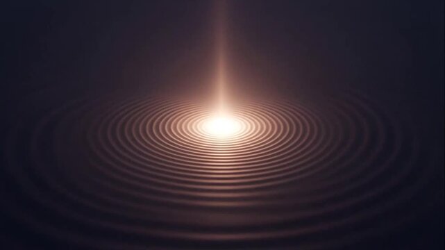 Light source creating concentric water ripples.