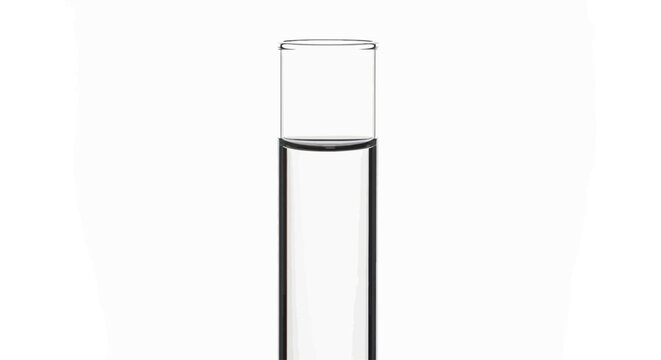 Glass Laboratory Test Tube with Liquid.