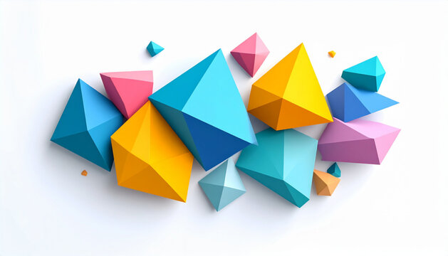 Minimal polygon vector art