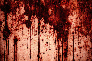 Blood Texture Background. Texture of  Concrete wall with bloody red stains. © Saichol