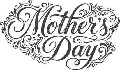 Mother's day greeting isolated on transparent background © mst