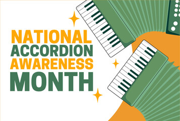 Fototapeta premium National Accordion Awareness Month for accordion lovers