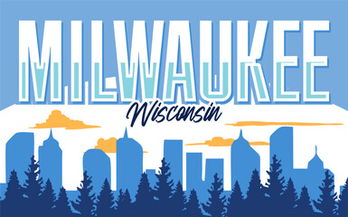 Obraz premium beautiful city views in milwaukee wisconsin