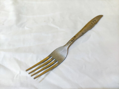 old silver fork