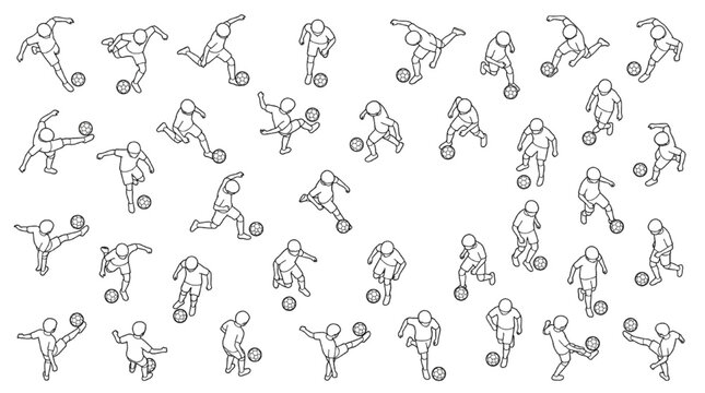 Children Movement and Circulation Top View CAD Blocks for Urban Planning Presentation Layouts