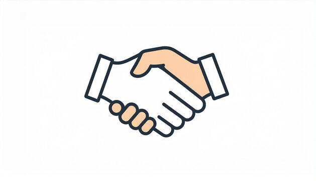 Minimal handshake vector art