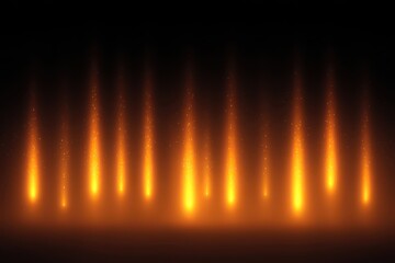 Fototapeta premium Abstract image of glowing orange fountains against a dark background.