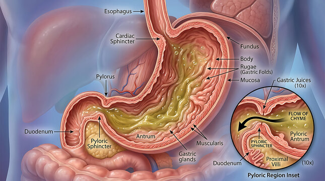 Human digestive system anatomy