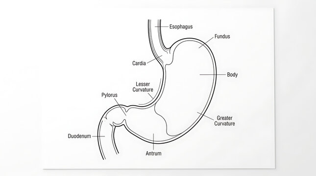 Anatomy of the human stomach