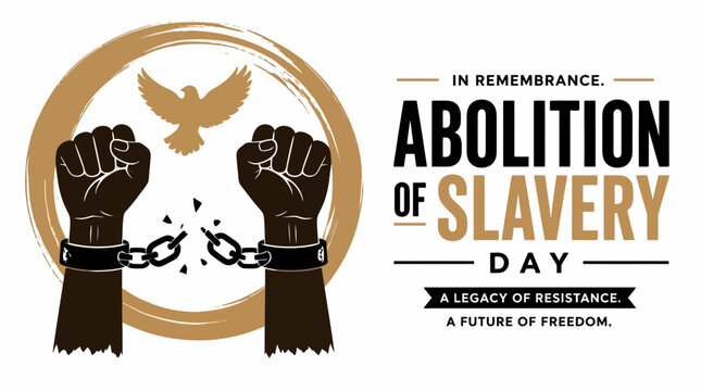 Abolition of Slavery Day: Broken Chains, Dove, Resistance, Freedom