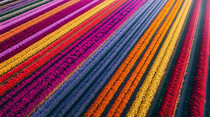 Obraz premium A beautiful floral scene featuring colorful and delicate flowers in a natural setting