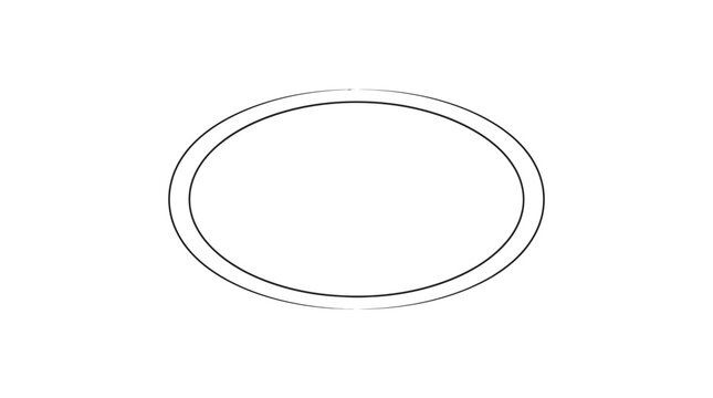 Blank Oval Frame Outline