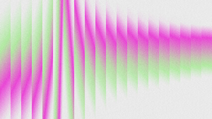 Abstract grainy gradient background with vertical glitch effect, featuring vibrant pink and lime green color streaks on a textured white base. © yun visual